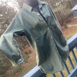 Green Button-Up Shirt